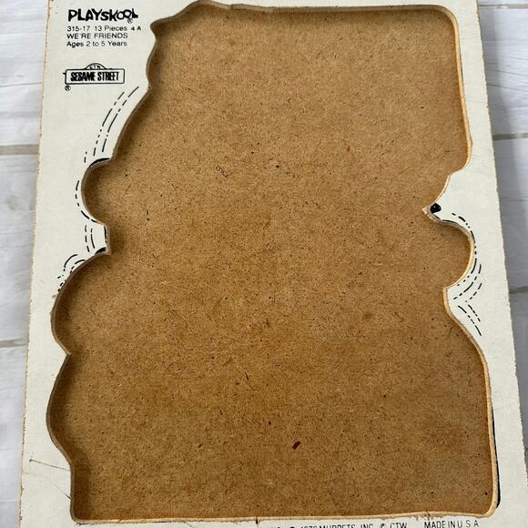 Vintage Playskool Bert & Ernie We're Friends 13 Piece Puzzle - Picture 7 of 8